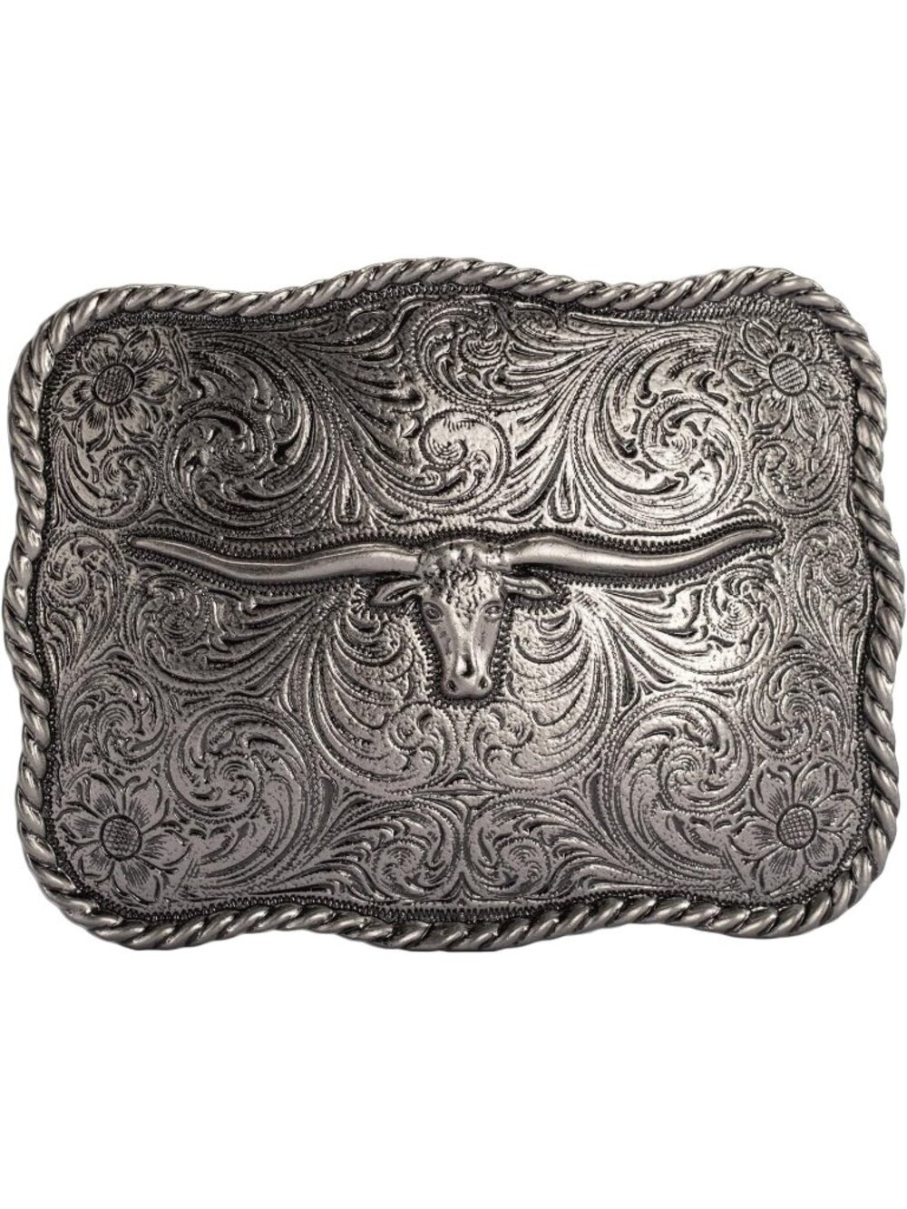 Men Antique Silver Western Belt Buckle Bull Skull Cowboy Gift for Men Women